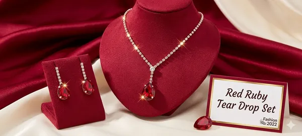 Red_Ruby_Crystal_Teardrop_Pendant_Necklace_Set_For_Women