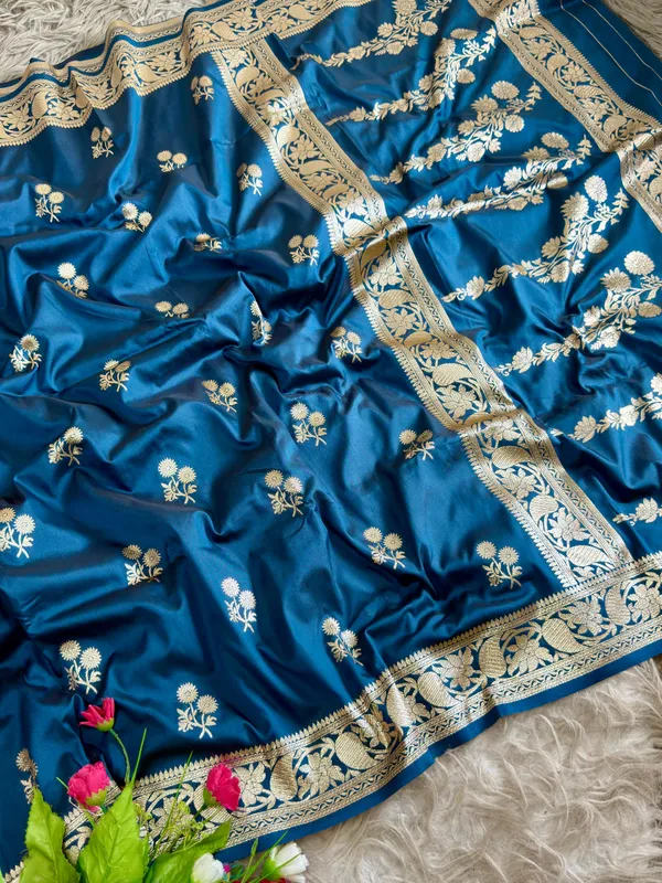 Blue_Narayani_Silk_Floral_Embroidered_Saree_For_Women