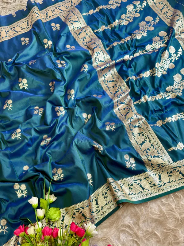 Blue_Gold_Narayani_Silk_Floral_Embroidered_Saree_For_Women