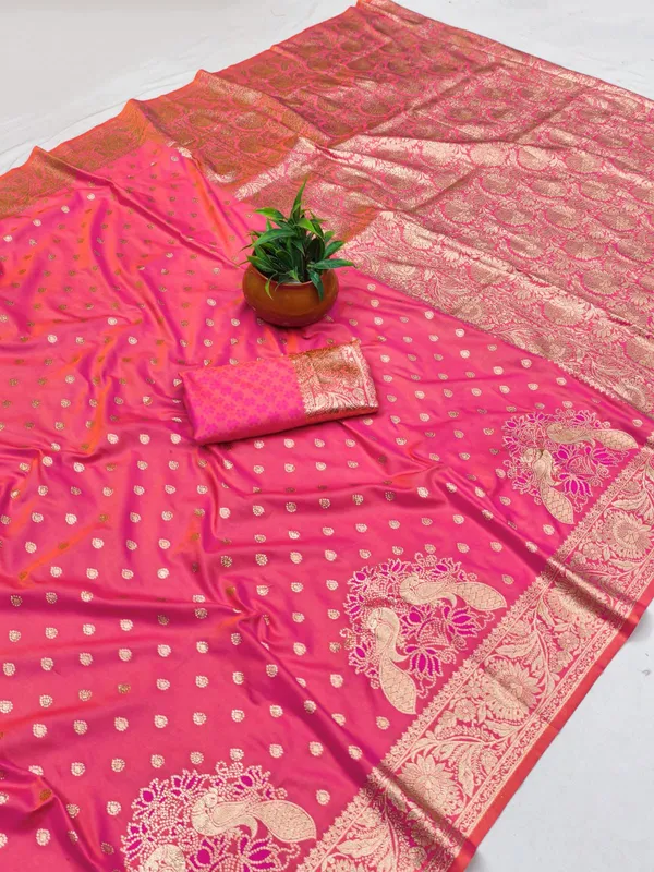 Pink_Banarasi_Silk_Zari_Butta_Woven_Saree_For_Women