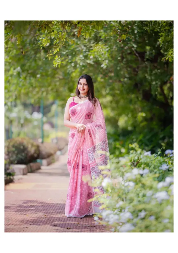 Pink_Linen_Cotton_Embroidered_Net_Saree_For_Women