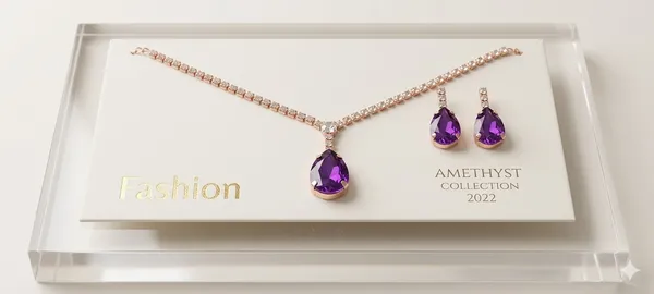 Rose_Gold_Purple_Amethyst_Teardrop_Pendant_Necklace_Earrings_Set_For_Women