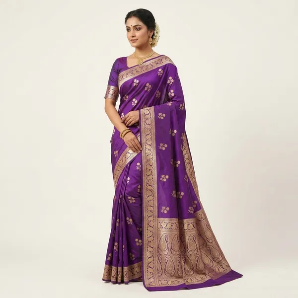 Purple_Narayani_Silk_Floral_Zari_Woven_Saree_For_Women