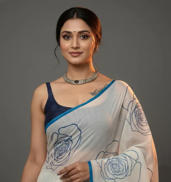 off-white_(or_ivory)_linen-cotton_blend_saree