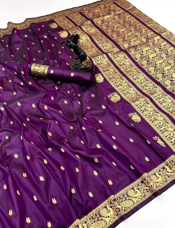 Dark_Wine_Banarasi_Silk_Saree