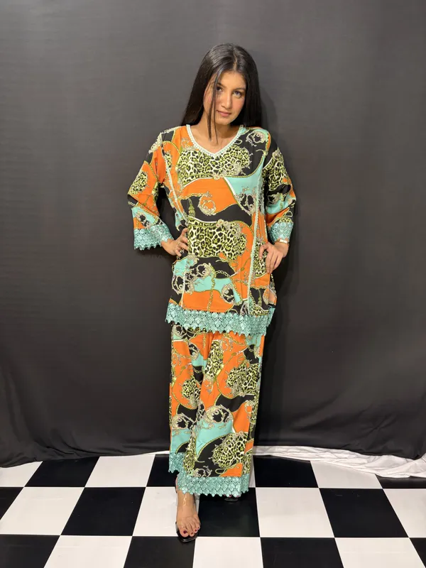 Multicolour_Viscose_Rayon_Printed_Lace_Trim_Co_Ords_Set_For_Women