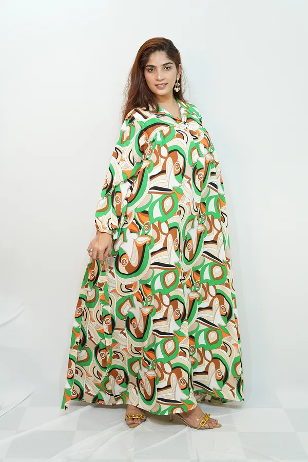Multicolour_Viscose_Rayon_Gown_For_Women