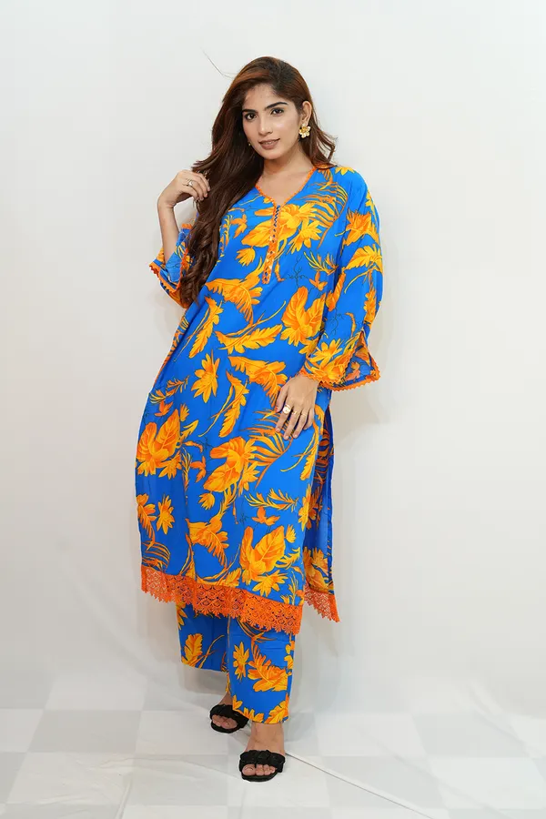 Yellow_Blue_Viscose_Rayon_Co_Ords_Set_For_Women