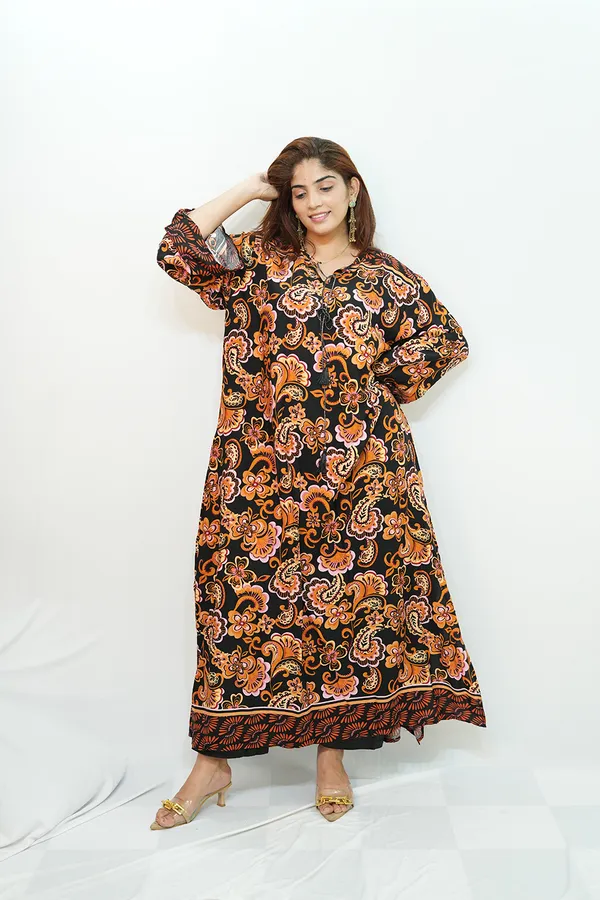 Multicolour_Viscose_Rayon_Gown_For_Women