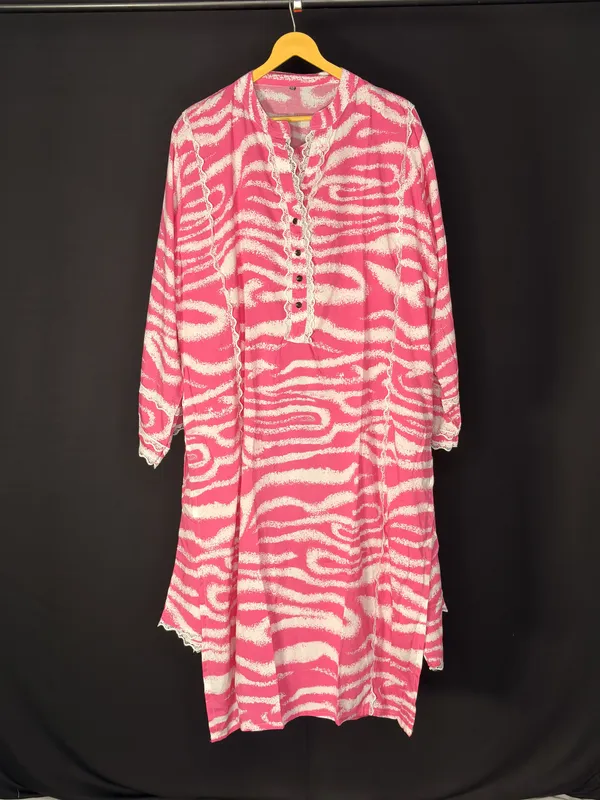 Pink_White_Viscose_Rayon_Zebra_Print_co-ord_set_For_Women