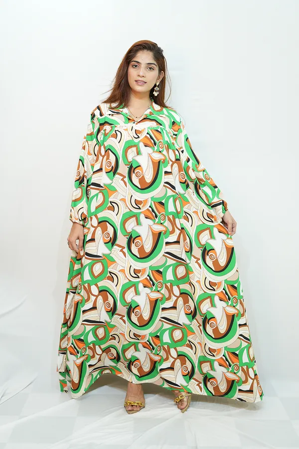Multicolour_Viscose_Rayon_Gown_For_Women