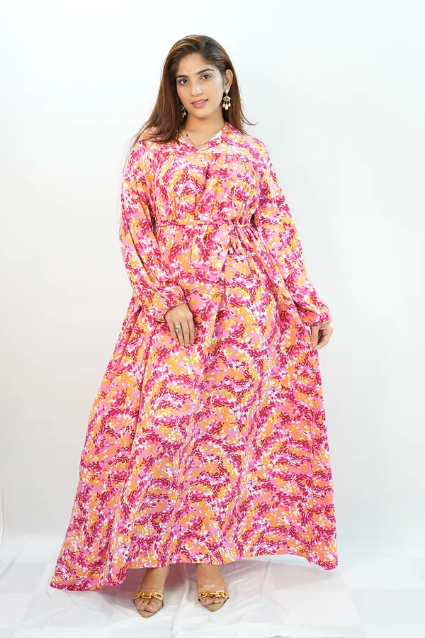 Multicolour_Viscose_Rayon_Gown_For_Women