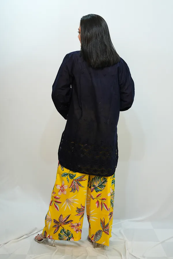 Blue_Yellow_Viscose_Rayon_Chikankari_Co_Ords_Set_For_Women