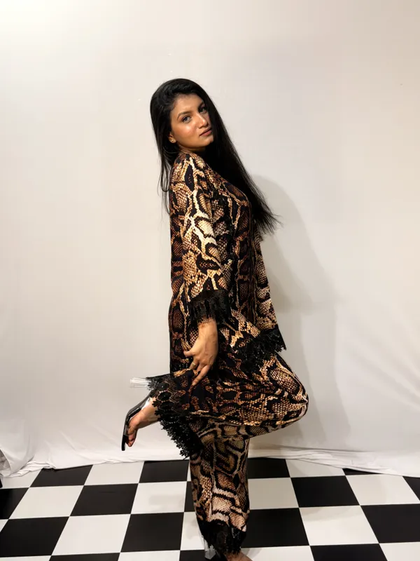 Beige_Black_Viscose_Rayon_Snake_Print_Lace_Trim_Co_Ords_Set_For_Women