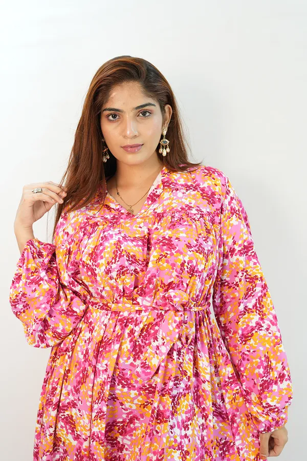 Multicolour_Viscose_Rayon_Gown_For_Women