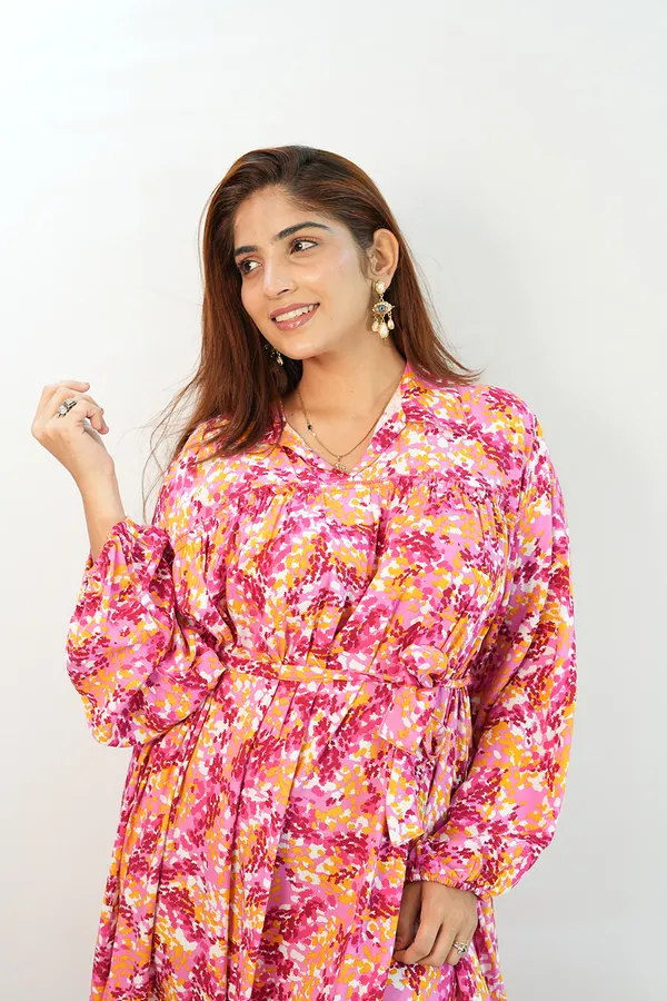 Multicolour_Viscose_Rayon_Gown_For_Women