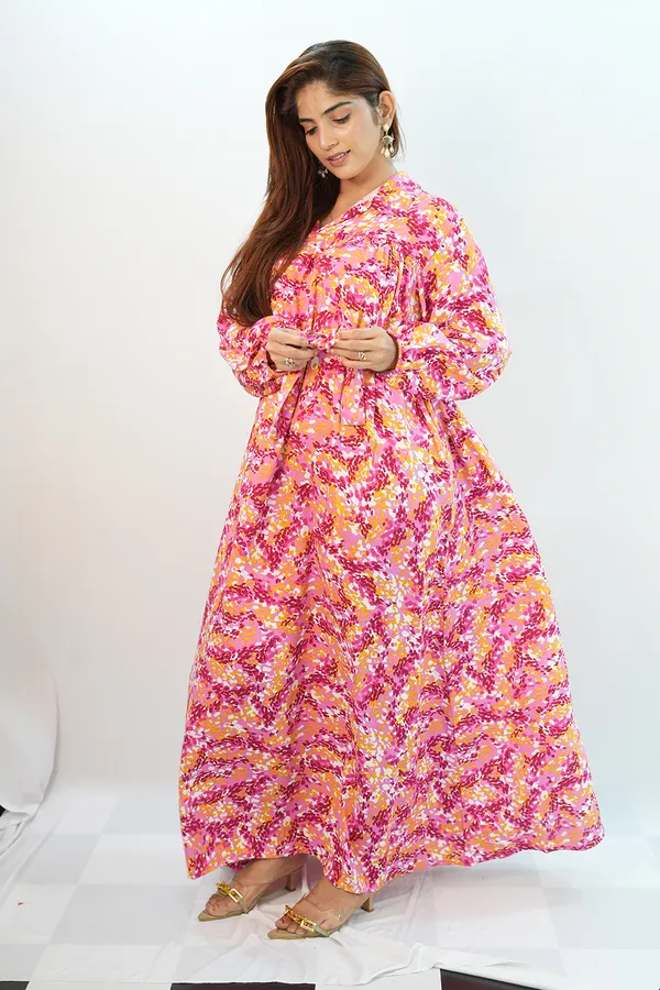 Multicolour_Viscose_Rayon_Gown_For_Women