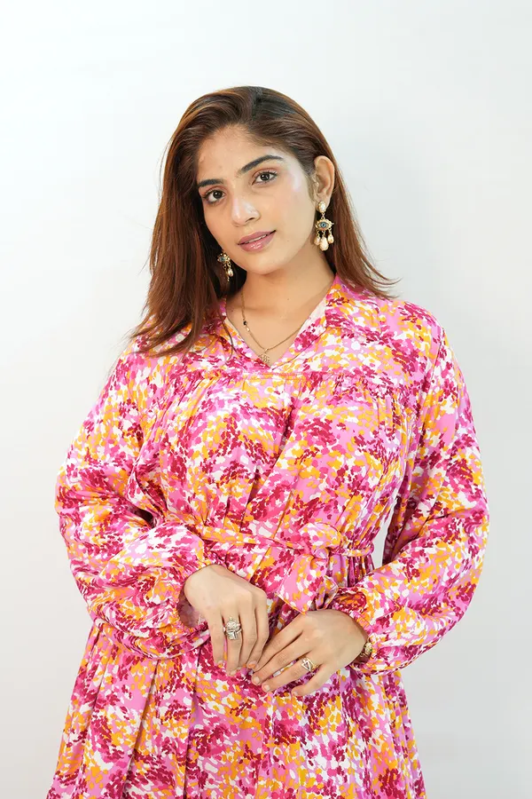 Multicolour_Viscose_Rayon_Gown_For_Women