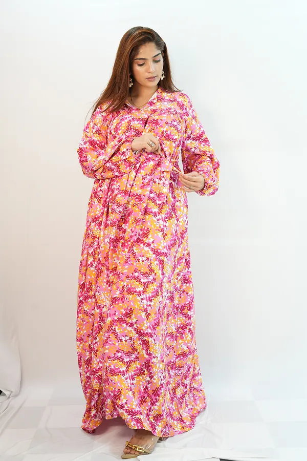 Multicolour_Viscose_Rayon_Gown_For_Women