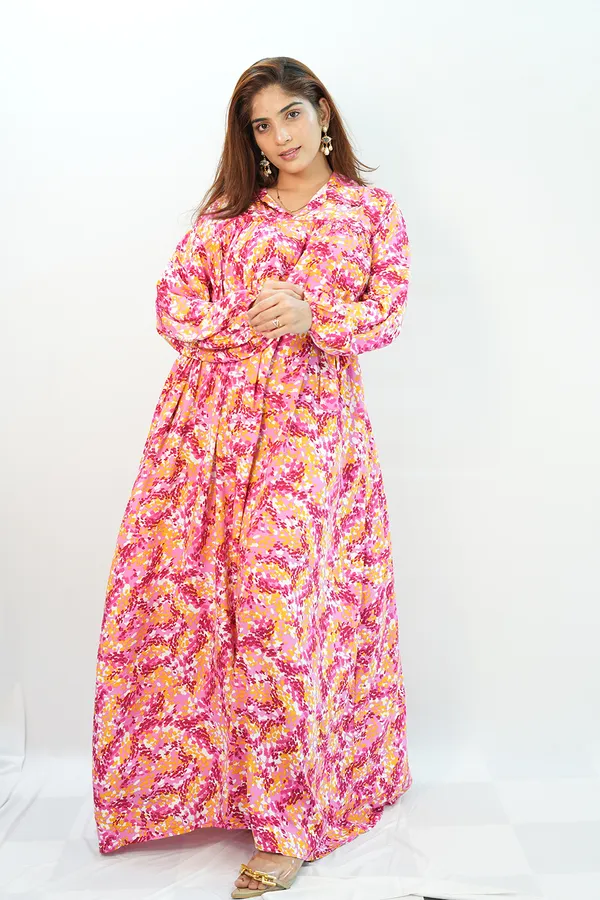 Multicolour_Viscose_Rayon_Gown_For_Women