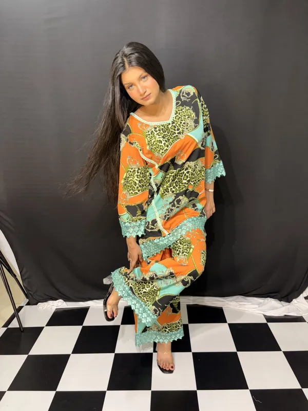Multicolour_Viscose_Rayon_Printed_Lace_Trim_Co_Ords_Set_For_Women