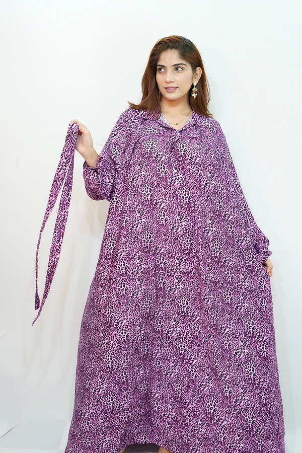 Purple_Viscose_Rayon_Gown_For_Women