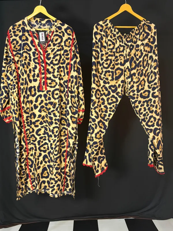 Multicolour_Viscose_Rayon_Leopard_Print_Straight_co-ord_set_For_Women