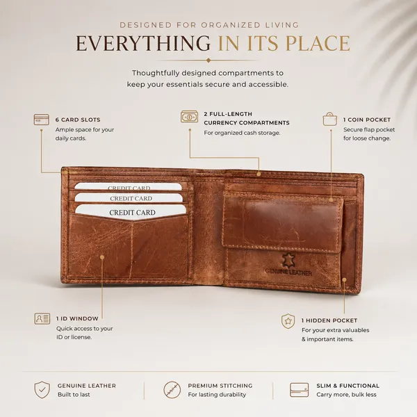 Tan_Genuine_Leather_Bifold_Wallet_For_Men
