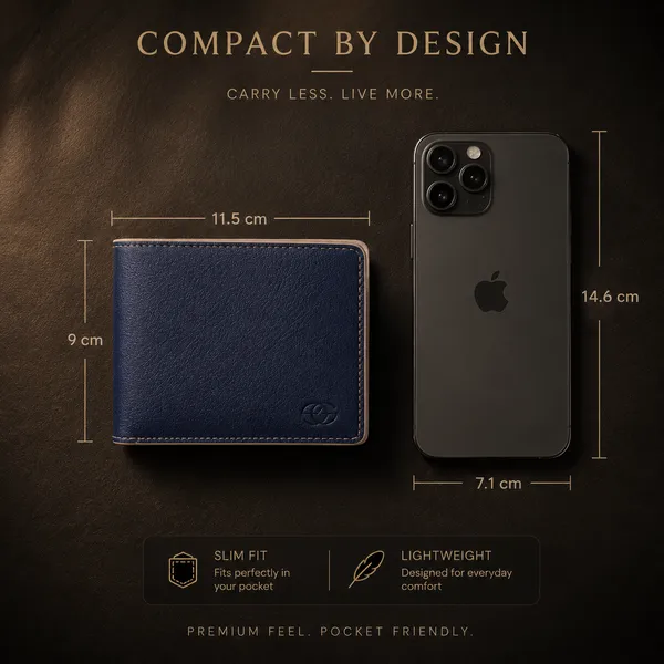 Navy_Blue_Genuine_Leather_Bifold_Wallet_For_Men