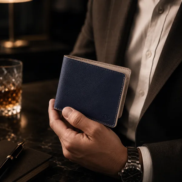 Navy_Blue_Genuine_Leather_Bifold_Wallet_For_Men