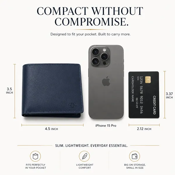 Navy_Blue_Genuine_Leather_Bifold_Wallet_For_Men