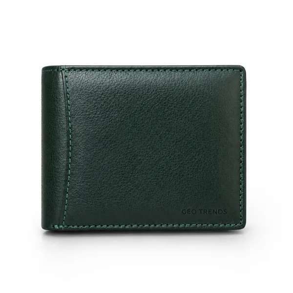 Green_Genuine_Leather_Bifold_Wallet_For_Men