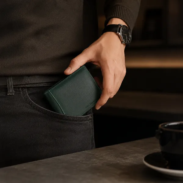 Green_Genuine_Leather_Bifold_Wallet_For_Men