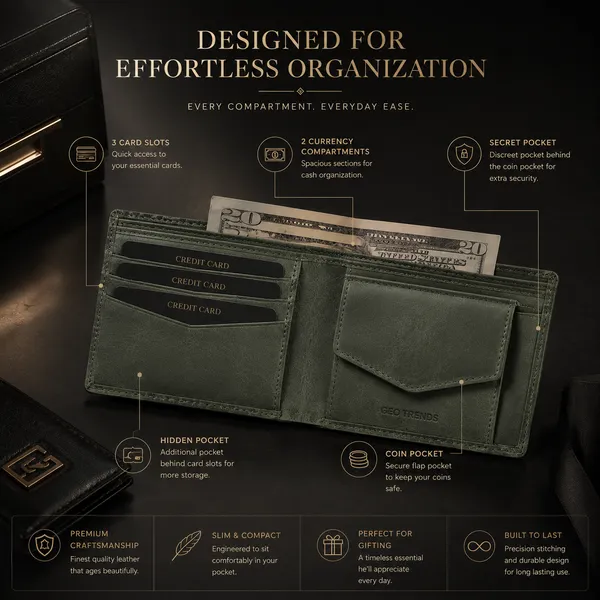 Olive_Green_Genuine_Leather_Bifold_Wallet_For_Men