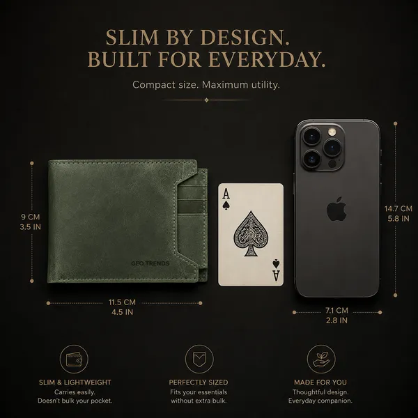 Olive_Green_Genuine_Leather_Bifold_Wallet_For_Men