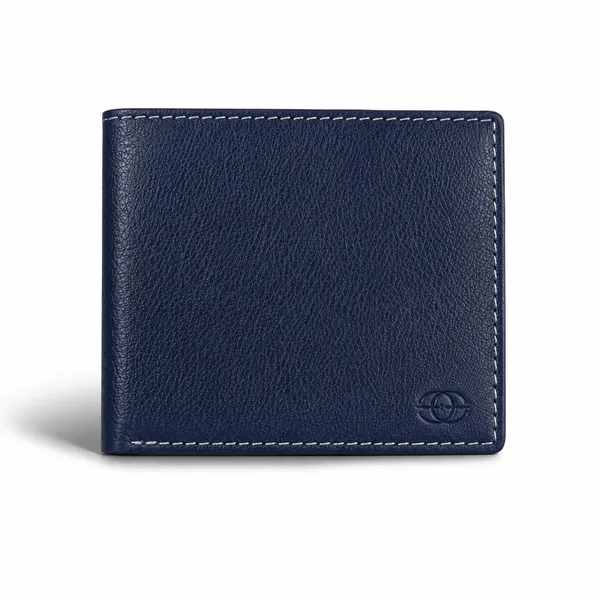 Navy_Blue_Genuine_Leather_Bifold_Wallet_For_Men