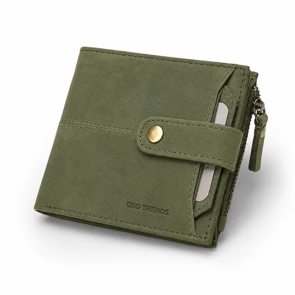 Olive_Green_Genuine_Leather_Bifold_Wallet_For_Men
