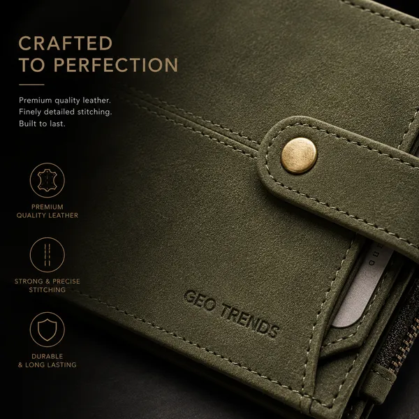Olive_Green_Genuine_Leather_Bifold_Wallet_For_Men