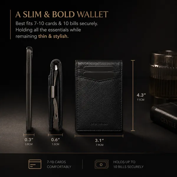 Black_Genuine_Leather_Money_Clip_Wallet_For_Men