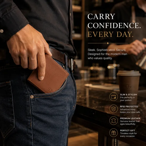 Tan_Genuine_Leather_Bifold_Wallet_For_Men