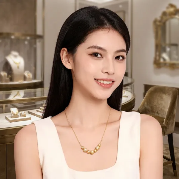 Gold_Brass_Textured_Bead_Chain_Necklace_For_Women