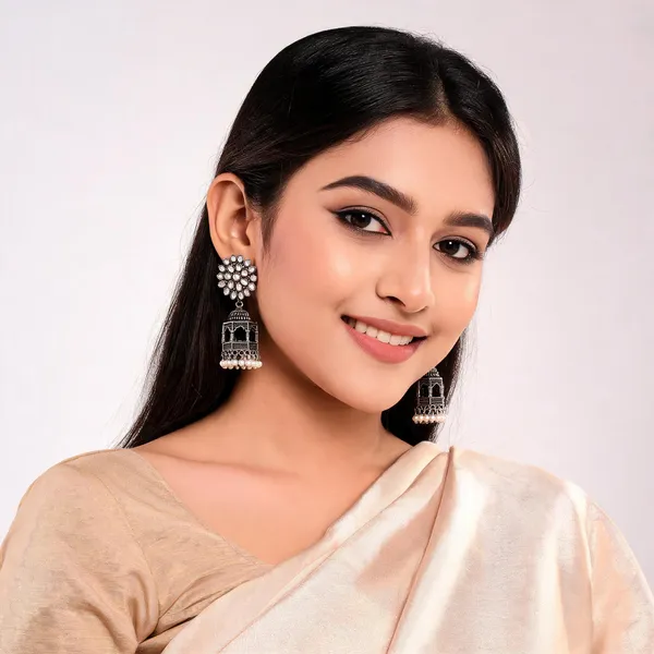 Silver_Alloy_Oxidized_Floral_Jhumka_Pearl_Drop_Earrings_For_Women