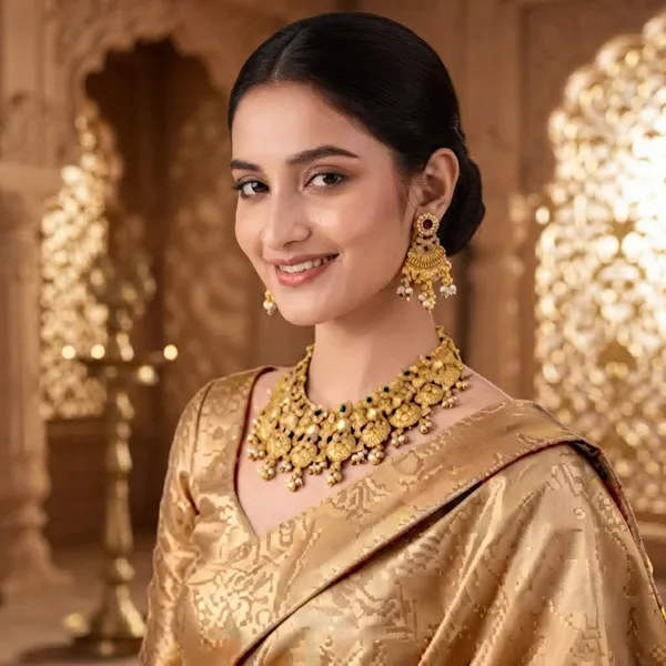 Gold_Brass_Kundan_Stone_Choker_Necklace_Set_For_Women