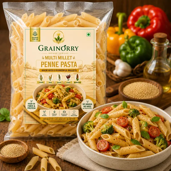 Grainorry_Multi_Millet_Penne_Pasta_180_Gm