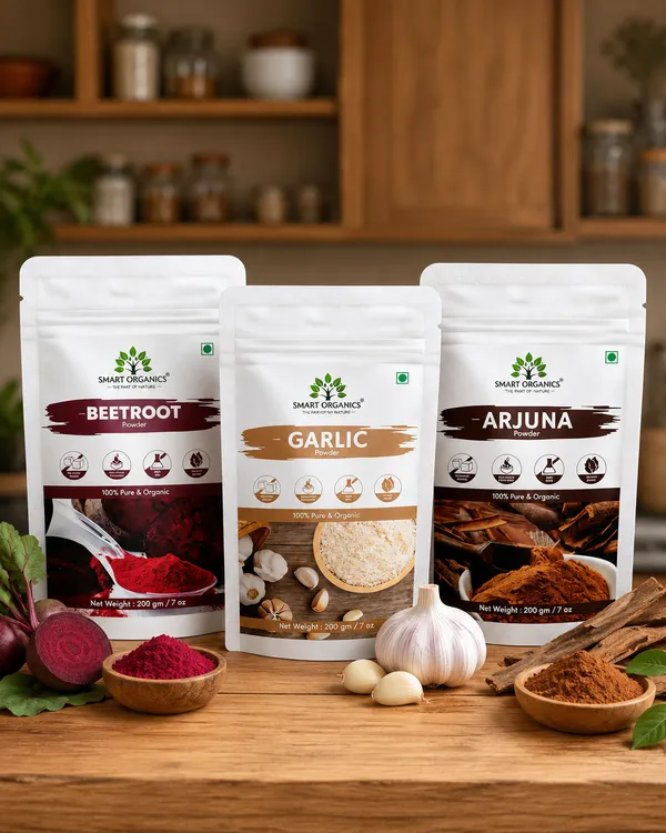 Smart_Organics_Arjuna_Powder_+_Smart_Organics_Garlic_Powder_+_Smart_Organics_Beetroot_Powder_Combo_Set