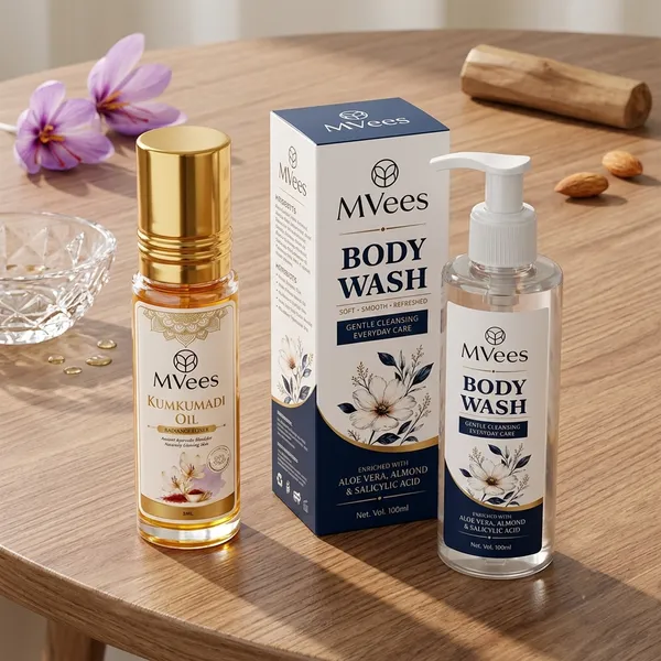Mvees_Kumkumadi_Saffron_Radiance_Face_Elixir_Oil_And_Aloe_Vera_Almond_Salicylic_Acid_Body_Wash