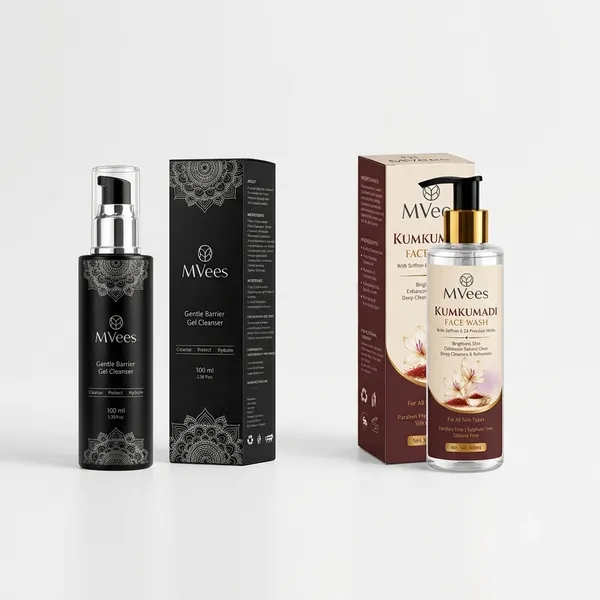 Mvees_Ceramide_Hyaluronic_Acid_Gentle_Barrier_Gel_Cleanser_And_Kumkumadi_Face_Wash