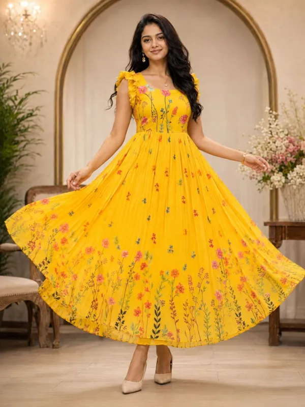 Yellow_Muslin_Cotton_Floral_Fit_And_Flare_Maxi_Dress_For_Women
