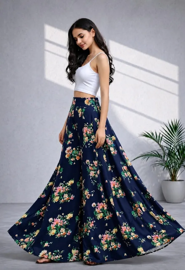 Navy_Crepe_Wide_Leg_Floral_Print_Palazzo_Pants_For_Women