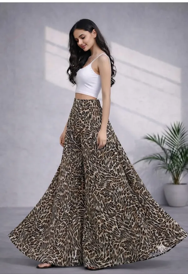 Brown_Crepe_Animal_Print_Wide_Leg_Palazzo_Pants_For_Women
